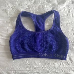 Blue Calvin Klein Sports Bra Size M (Gently Used)
